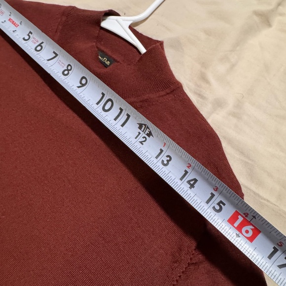 MASSIMO DUTTI MERINO Wool Mock Turtleneck Jersey M Men Warm Sweater - Picture 15 of 15